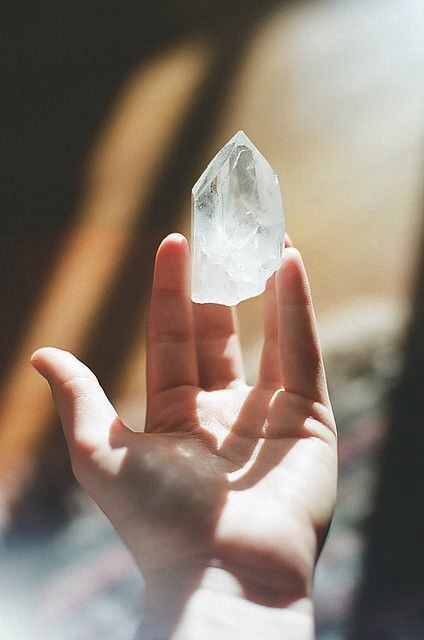 holding crystal